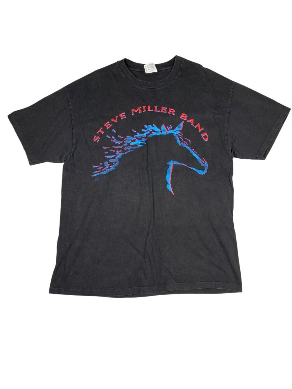 Steve Miller Band Graphic T-Shirt Hanes Heavyweight XL Black Vintage Rock Tee